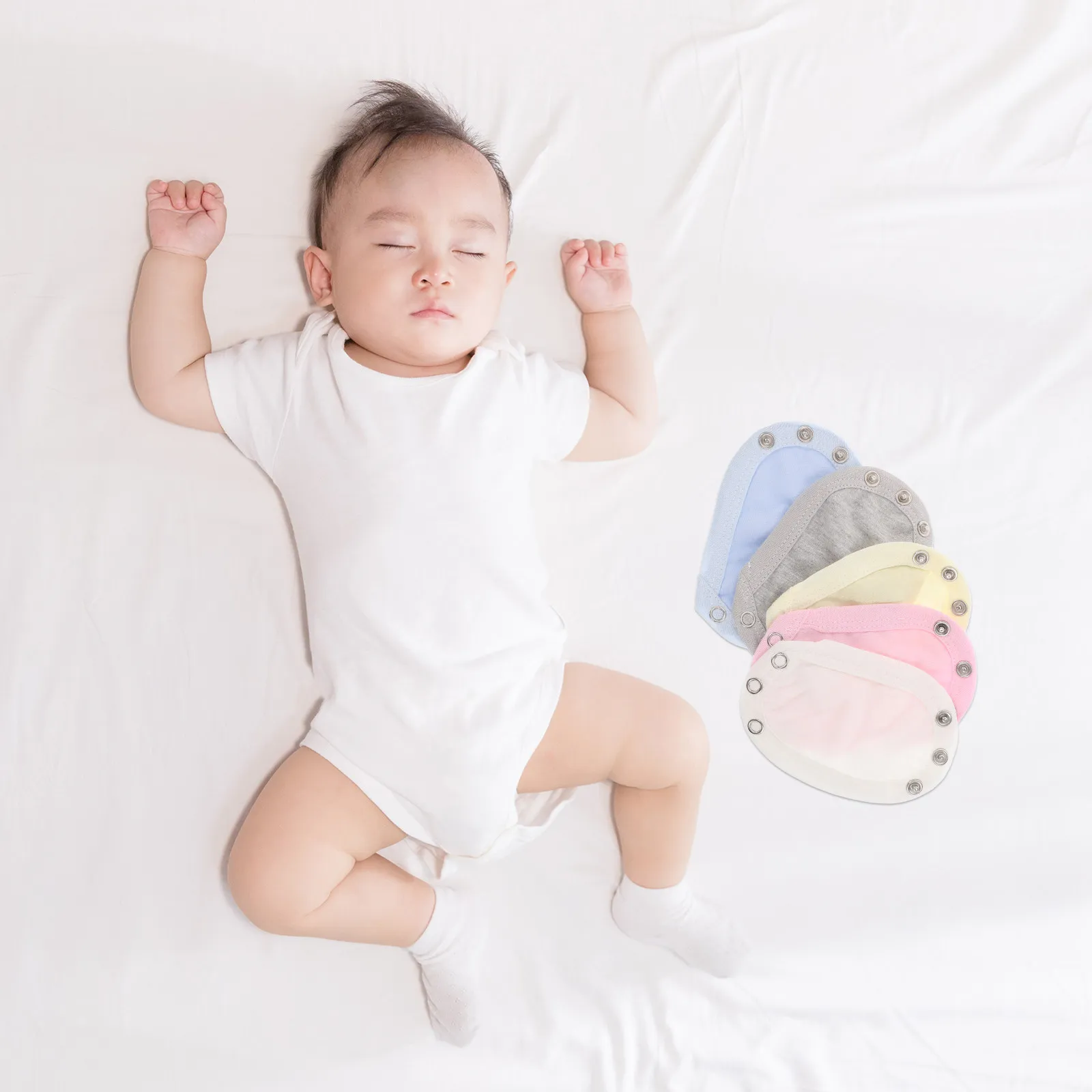 10Pcs Cotton Baby Onesie Extender Bodysuit Snap Lengthening Piece for Boys Girls Jumpsuit Romper Diaper Utility Warm Soft
