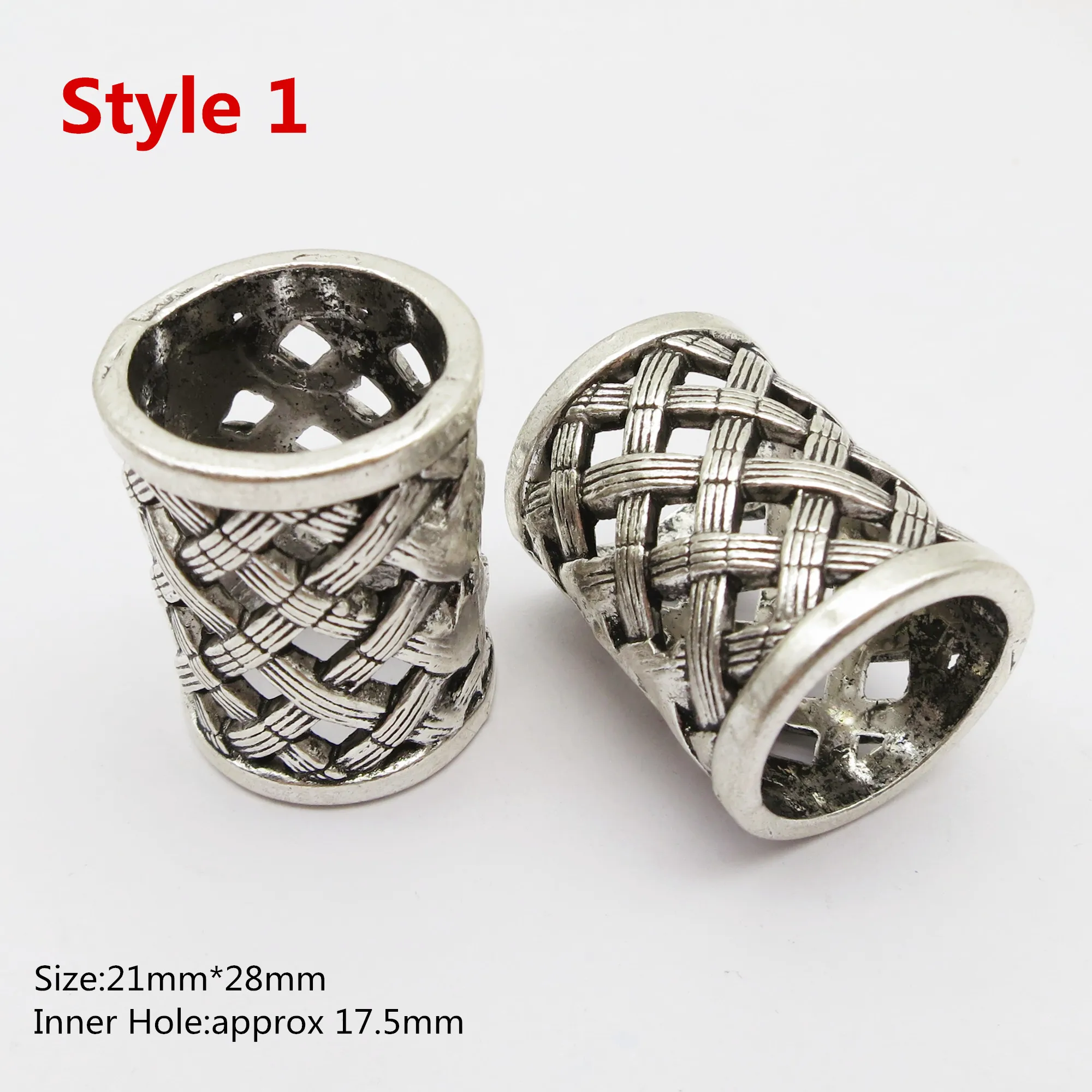 2 قطعة الخرز الفايكنج الرونية لصنع المجوهرات Dreadlock الشعر اللحية الخرز أنبوب لتقوم بها بنفسك الملحقات