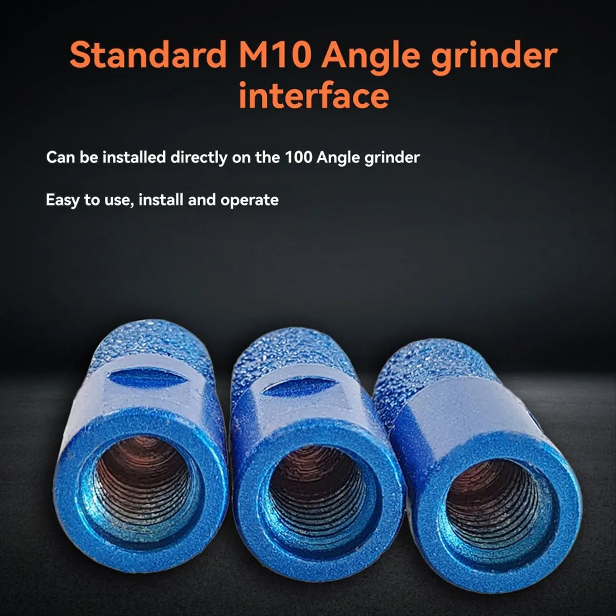 A78I 3PCS M10 Thread Brazed Milling Cutter High-Quality Diamond Drill Bit for Ceramic Tile Marble Glass Drill Cutting