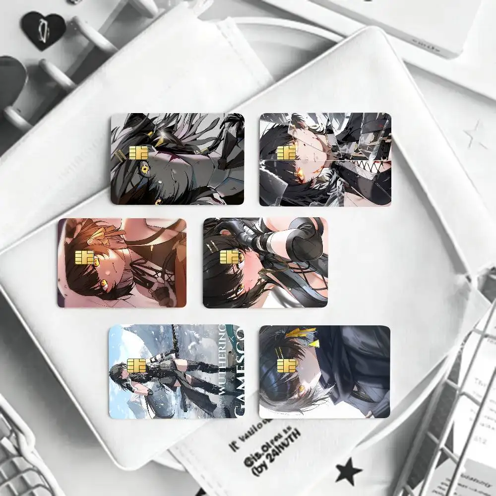 Rover Anime Game W-Wuthering Waves Art Print Credit Card Skin Waterproof PVC Bank Card Decal