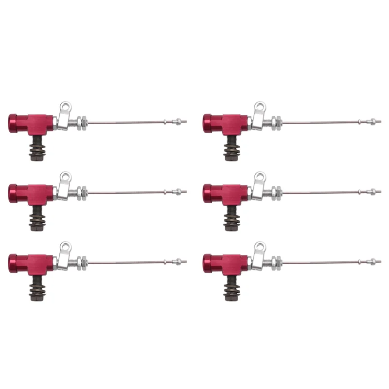 Pompa freno asta pompa freno frizione idraulica moto 6X M10x1,25 mm alluminio rosso