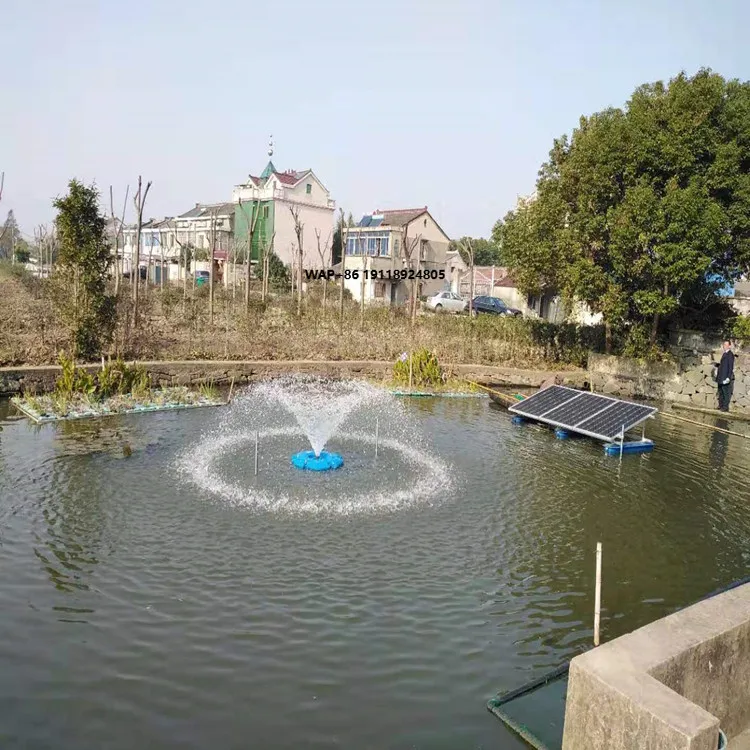 High-Efficiency Solar Oxygen Machine Floating Fountain Pump Aerator for Fish Farming Aquaculture/Pool/Koi Pond Water Circulation