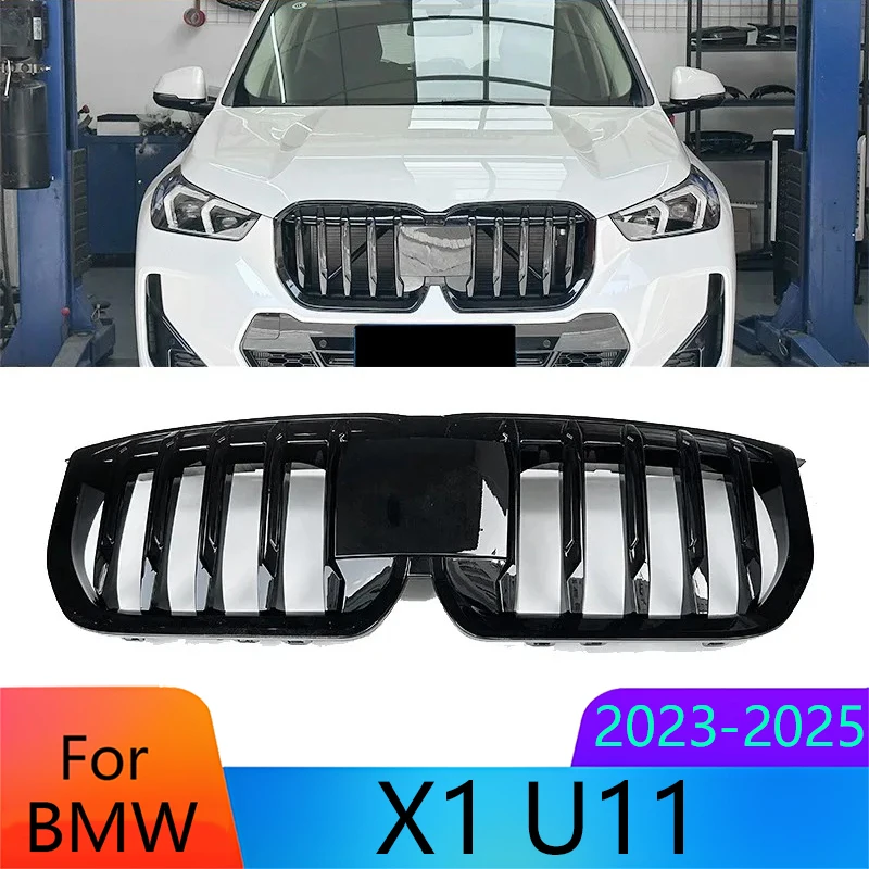

For BMW X1 U11 2023-2025 Car Front Bumper Grill Cover Trim Decorative Strip Body Kit Exterior Accessories Parts
