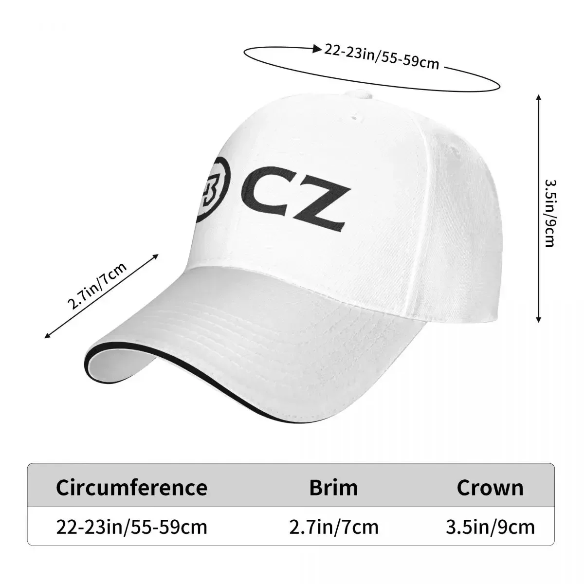 New Ceska Zbrojovka CZ Firearms Golf Cap Outfits Leisure Guns Casquette Unisex Outdoor All Seasons Travel
