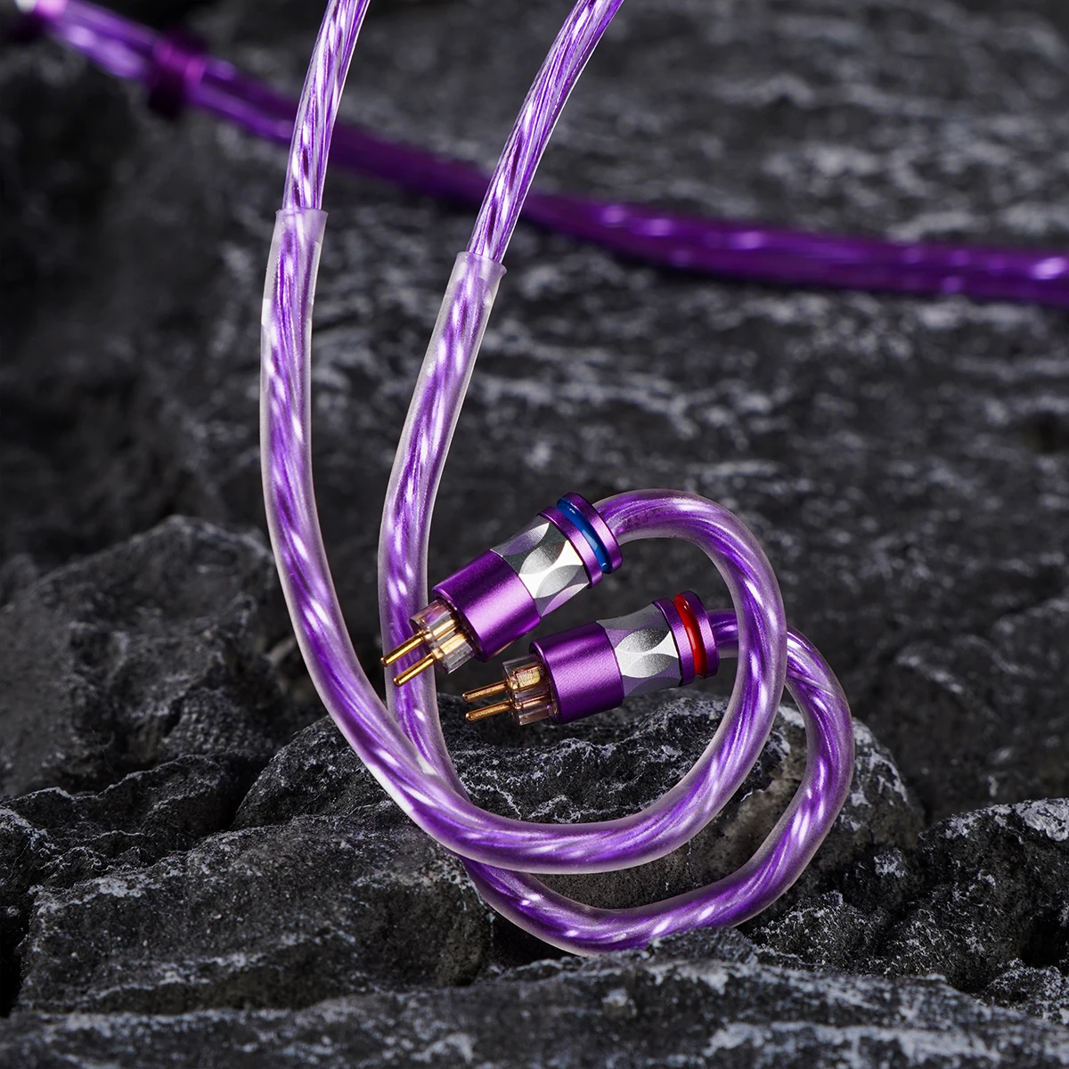 NiceHCK PurpleMoon Earphone Cable 7N Flat Silver Plated OCC Upgrade Wire MMCX/0.78 2Pin for DARK SABER Volür PINK LADY S12 Pro