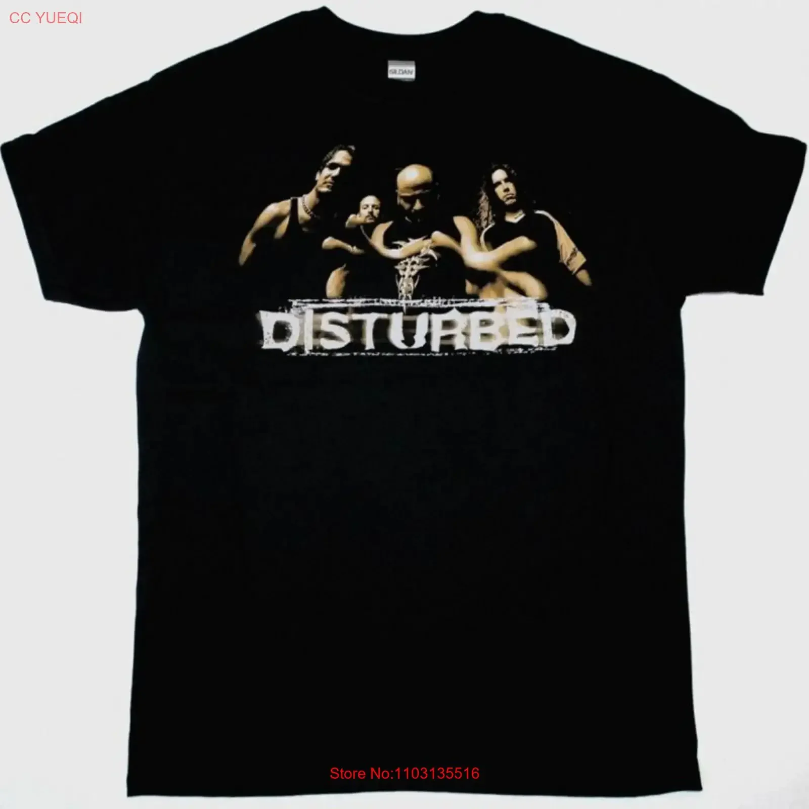 Camiseta vintage Disturbed The Sickness 2 Sides para fanáticos de la banda de heavy metal, camiseta cómoda con efecto lavado vintage para uso diario