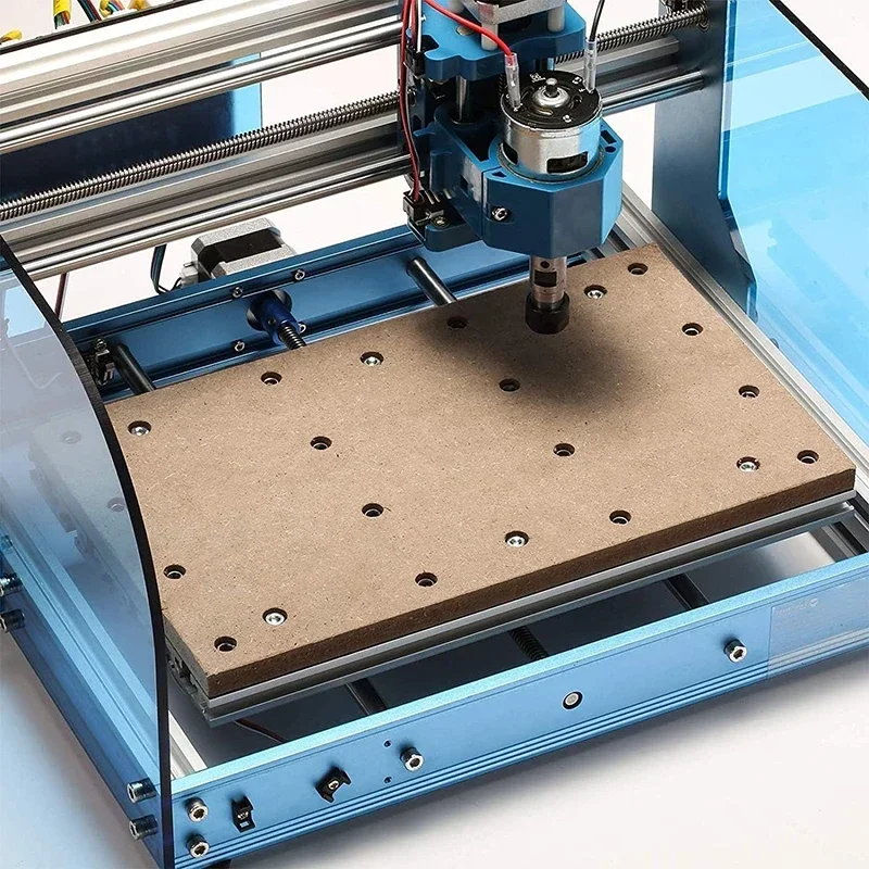Imagem -04 - Bancada Proteção Board com m6 Buracos Mdf Spoilboard Acessórios para Cnc 3018 Max 3018 Pro 3020 Plus Máquina de Gravação
