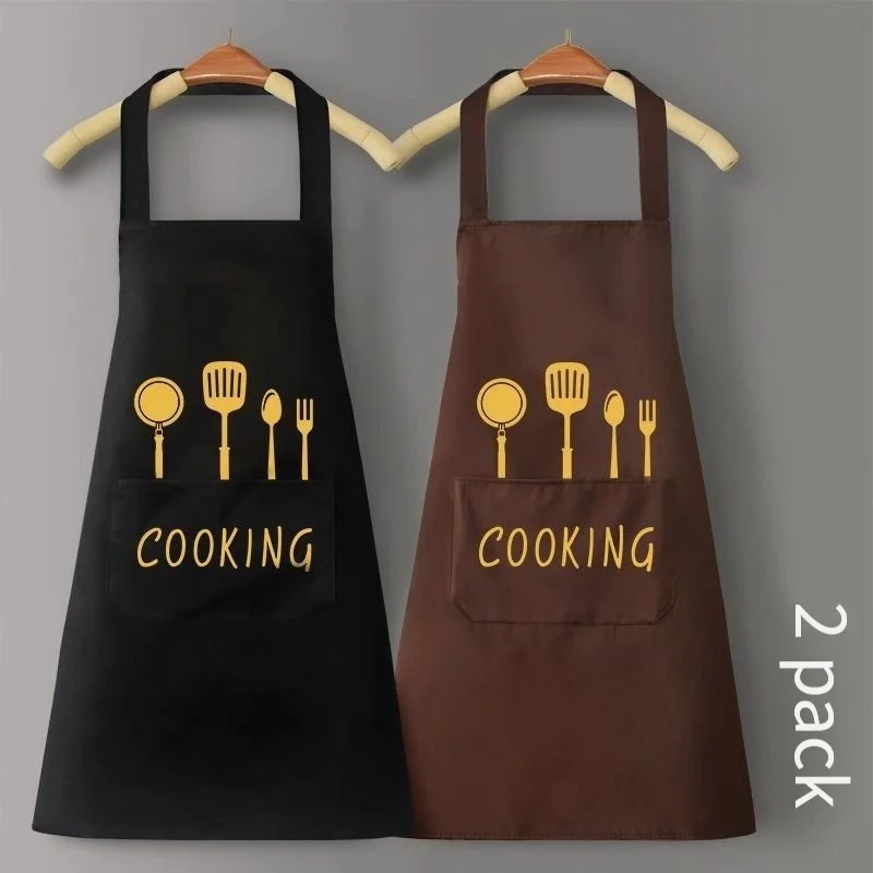 Korean version of waterproof and oil-proof men and women can wipe hands apron kitchen cooking work oil-proof waist