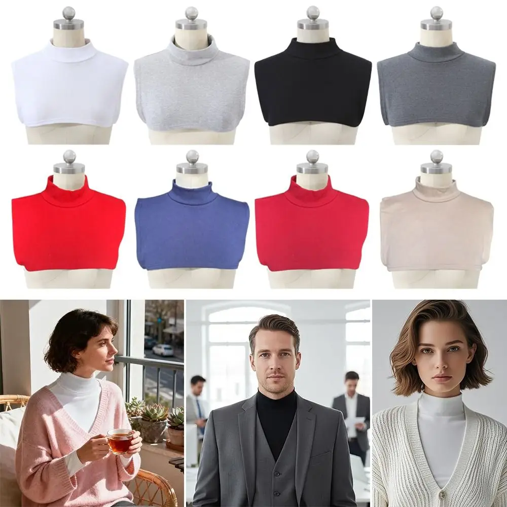

Fashion Cotton False Collar High-neck Detachable Shirts Collar Patch Inner Collar Lapel Turtleneck Inner Collar