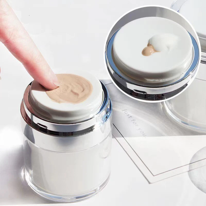 Botella vacía de acrílico al vacío para crema, frascos rellenables de 15/30/50/100ml para base de maquillaje, caja de cosméticos