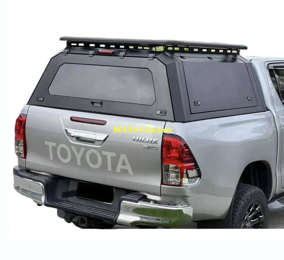 Top Level Truck Topper Camper Shell Pickup Canopy For Hilux With Sliding Windows