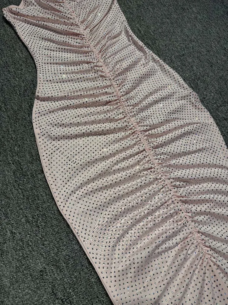 جودة عالية الساخن ختم مثير سترة مرنة فستان 2025 موضة جديدة مخصصة الملابس النسائية #6