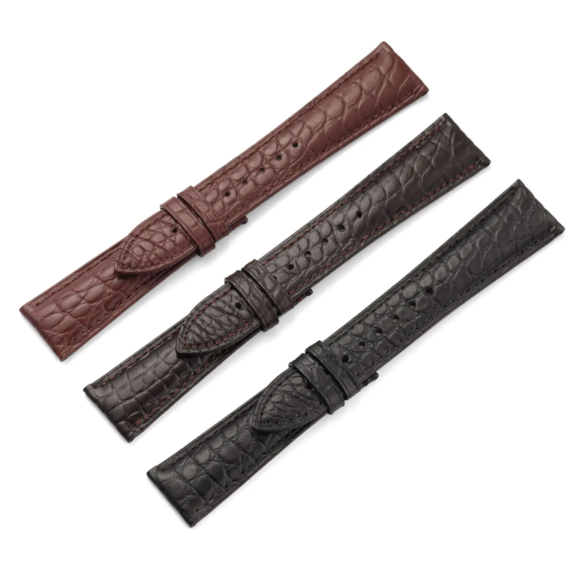 UTHAI American crocodile leather strap Universal 20mm 22 mm High end watch strap wear resistant Circular texture Wriststrap