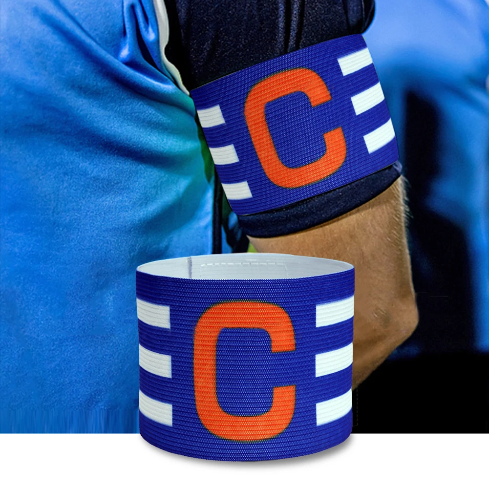 Soccer Player Captain Group Armband Adjustable Brazalete Capitan Band Breathable Stripe Arm Band Clear Icon for Football Captain image 3