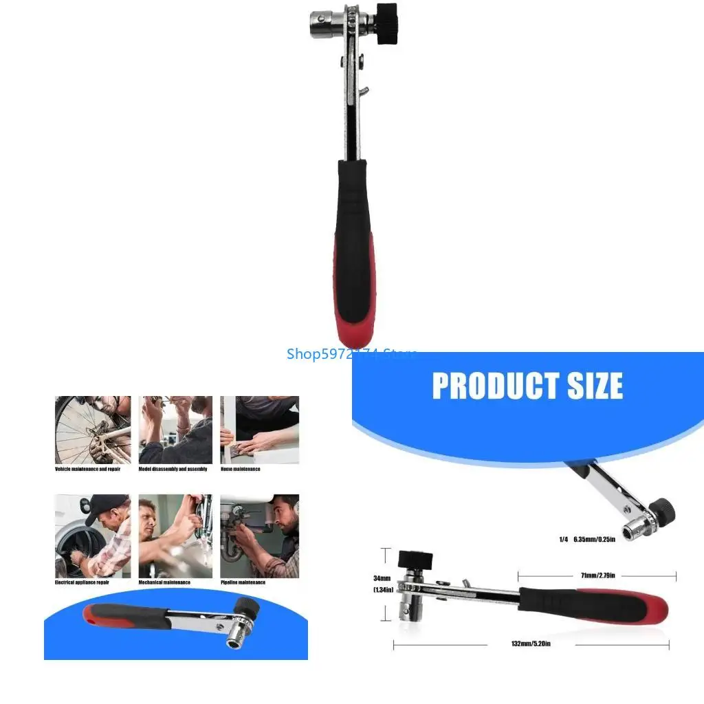 Y3NB Efficient Mini Double Sided Ratchet Wrench Adjustable Easy Quick Releases Tool