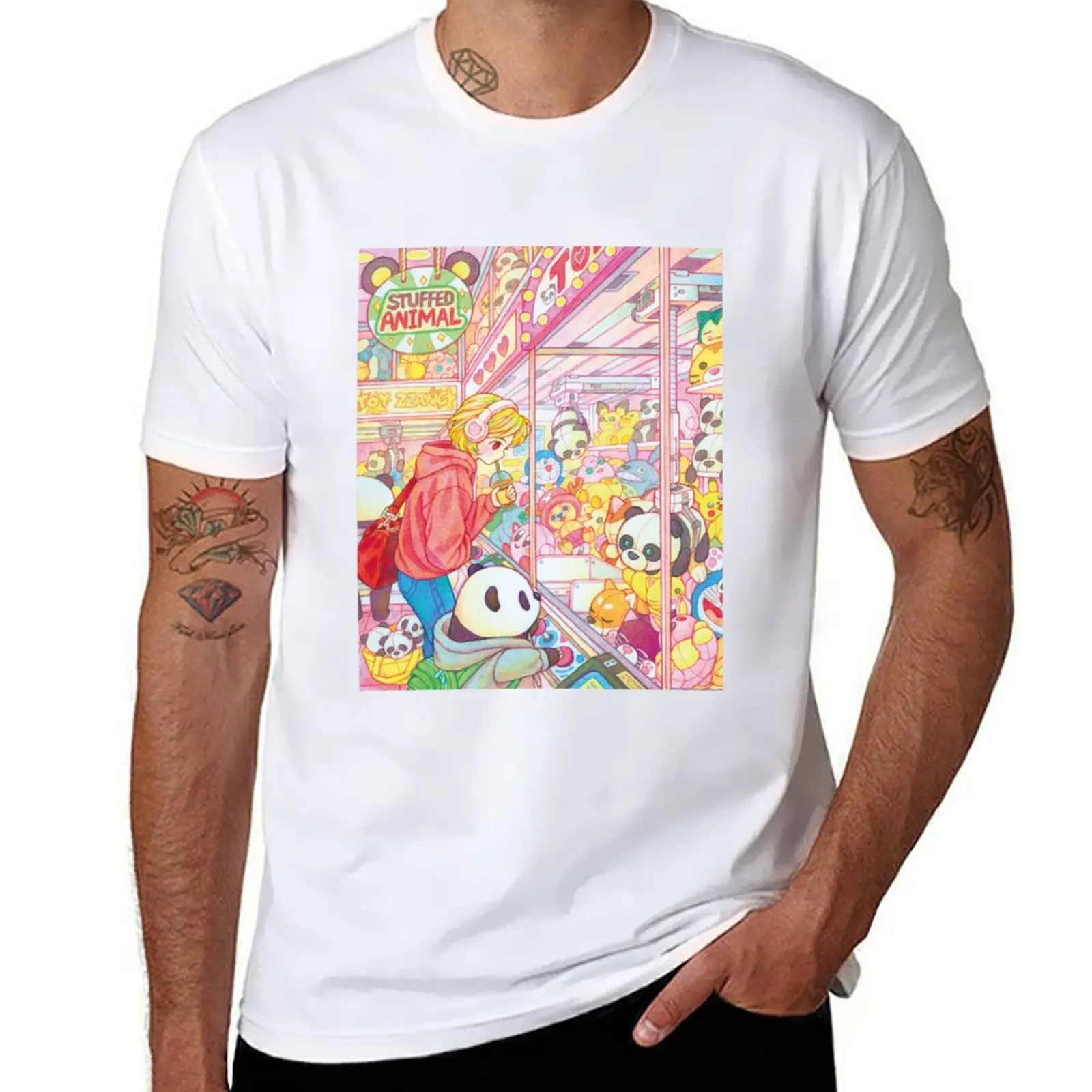 

Panda and claw machine T-Shirt t shirt man designer man t shirt summer