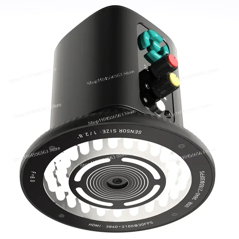 HD 1080P Industry Microscope Camera, Electronic Zoom Camera with Built-in HD Lens & 24 Light Source for Phone Repair Soldering