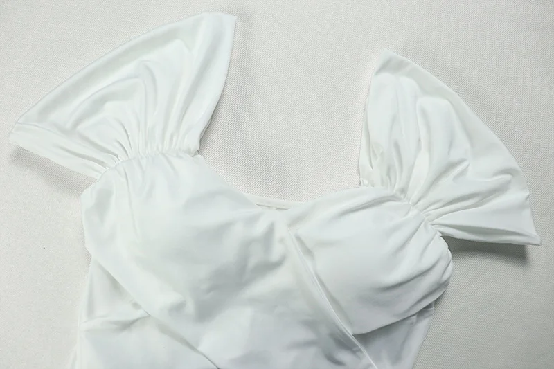 أبيض أسود أنيق حفلة موسيقية اللباس مثير الحبيب قصيرة الأكمام ألف خط طويل الزفاف الرسمي ضيف الجلباب حزب ثوب الزفاف #5