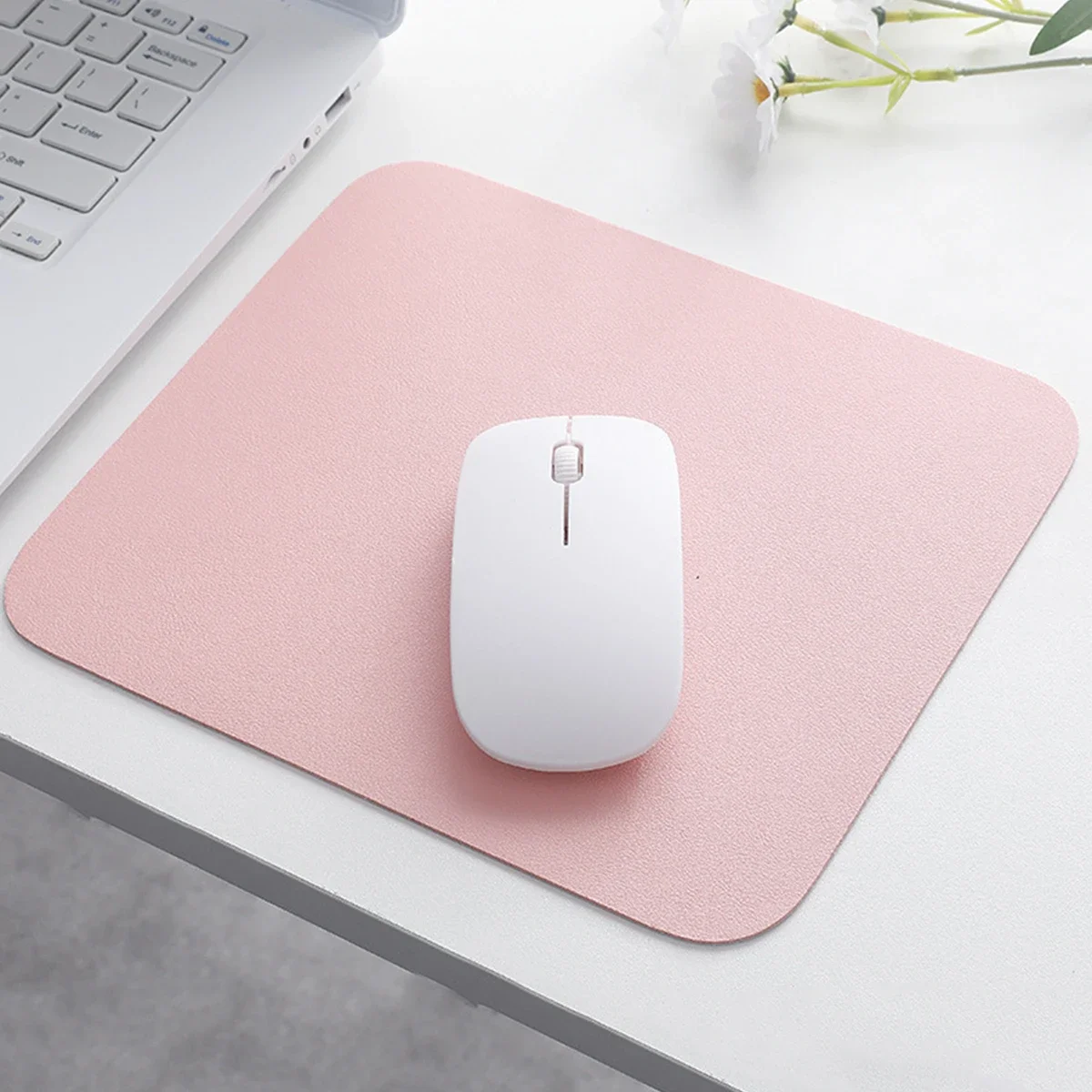 1PC Small PU mouse pad Non-Slip Gaming Desktop Leather Mouse Pad Waterproof Anti-Scratch Easy To Clean Mat For PC Laptop Desktop