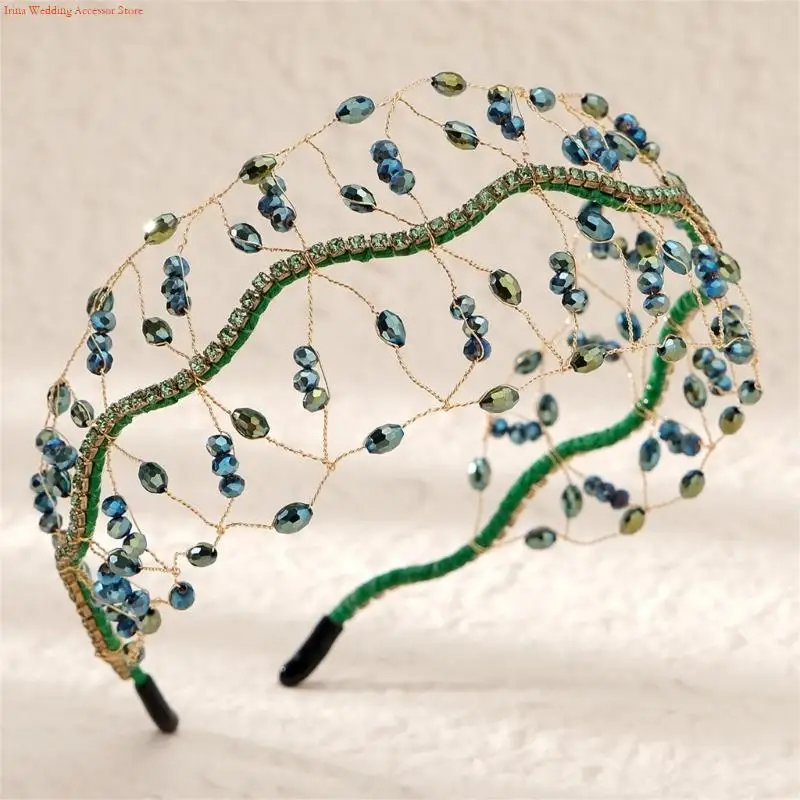 새로운 크리스탈 헤드 밴드 다재다능한 헤어웨어 모조리 헤드 피스 웨딩 헤드 드레스