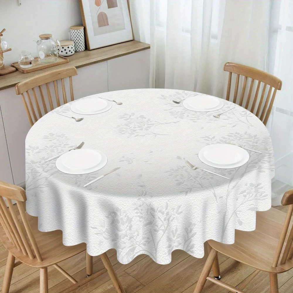One floral breeze circular tablecloth design, creating a peaceful dining atmospherezyc