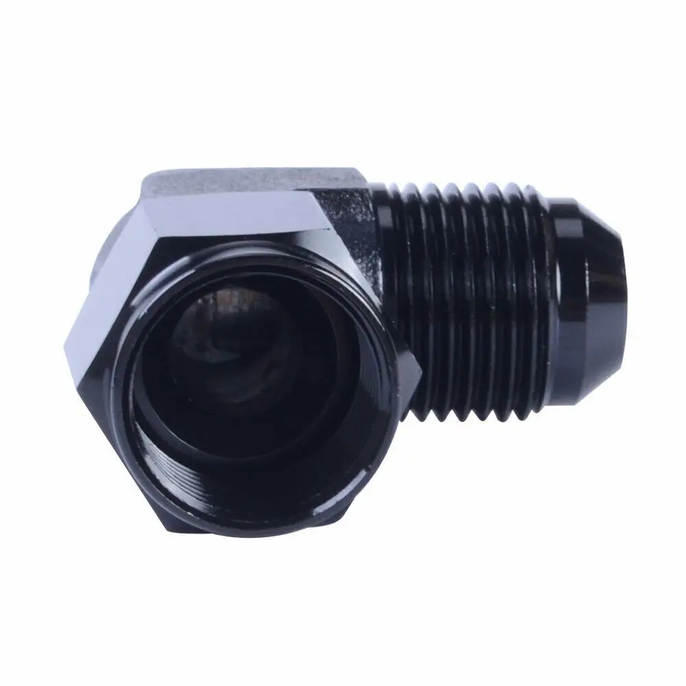 AN16 Female to 16AN Male Flare Swivel Hose Fitting Adapter Black 90 Degree for Oil Fuel Gas Hose Line