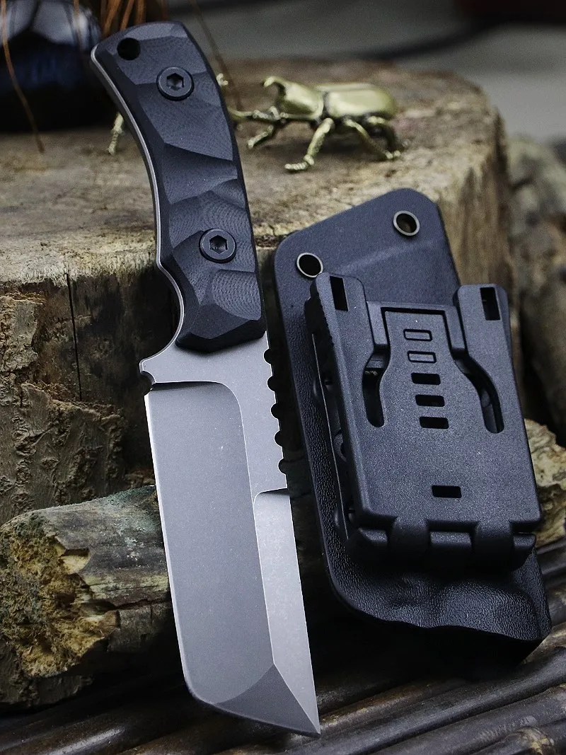 American classic Outdoor D2 Steel T-head multifunctional Tactical Camping all-in-one Straight Knife Jungle hunting knife