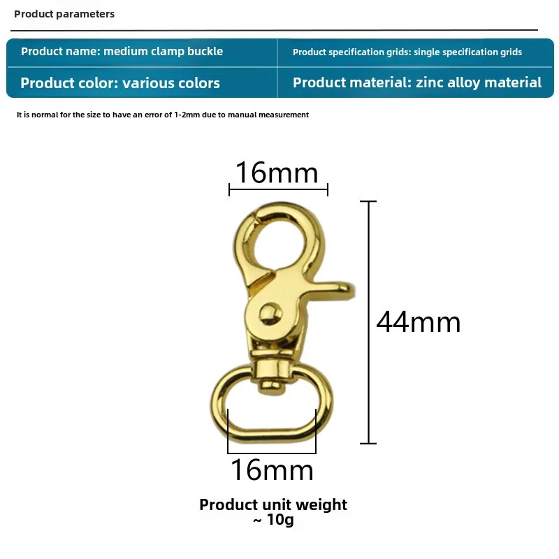 10/20/50 Stuks Metalen Haak,doos Sluiting Hangen,tas Band Sluiting, Pakket Accessoires Binnendiameter 1,5 Cm DIY Tas Accessoires