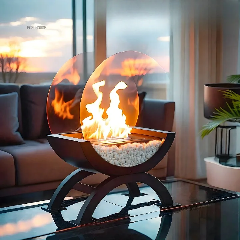 

【Best-selling】High-end Fireplaces with Real Flames European-style Living Room Villa Courtyards Decoration Fireplaces Indoor Outd