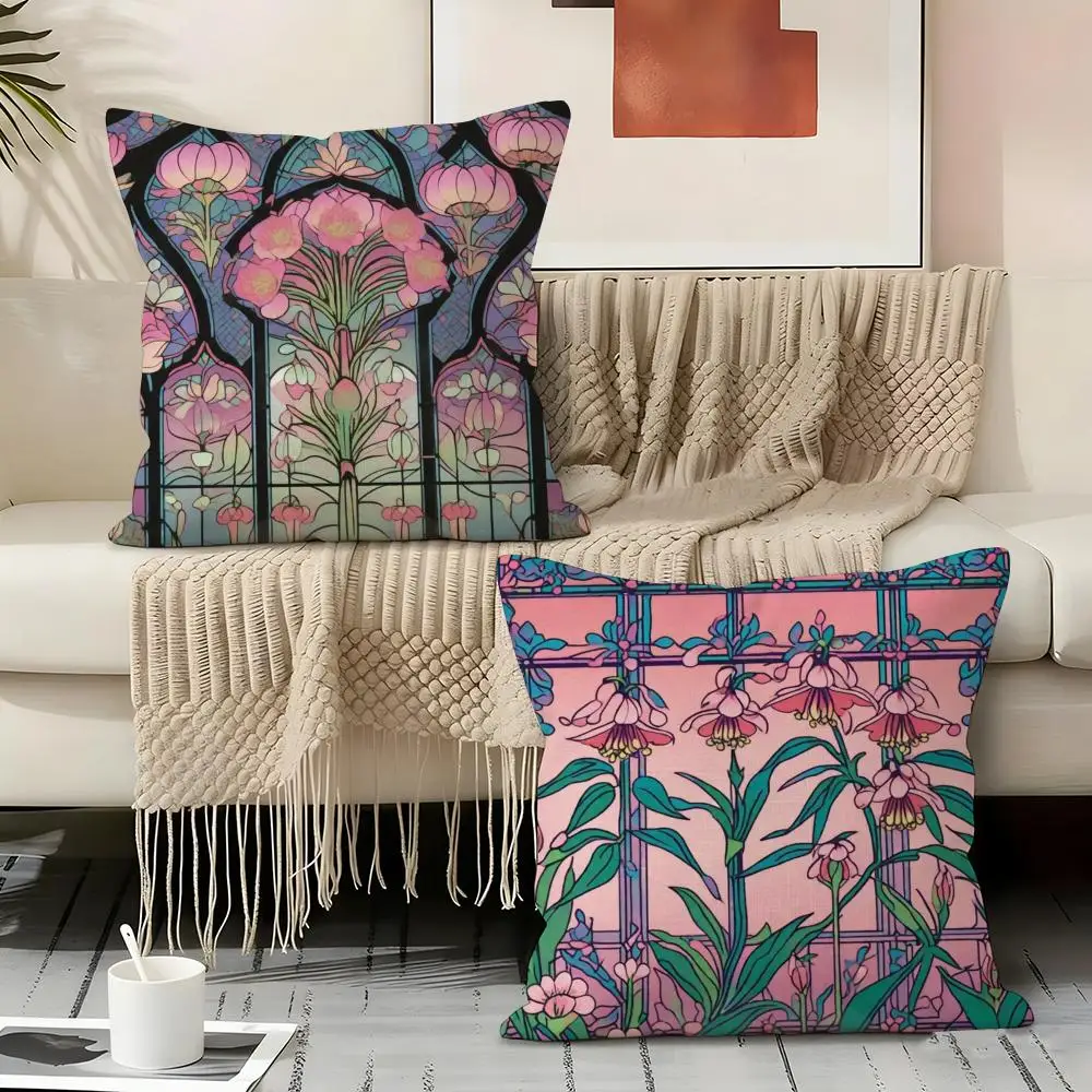 Romantic French Style Pillow Case Pillowcase, Double-sided Printed, Sofa Cushion, Bedroom Headboard Pillow