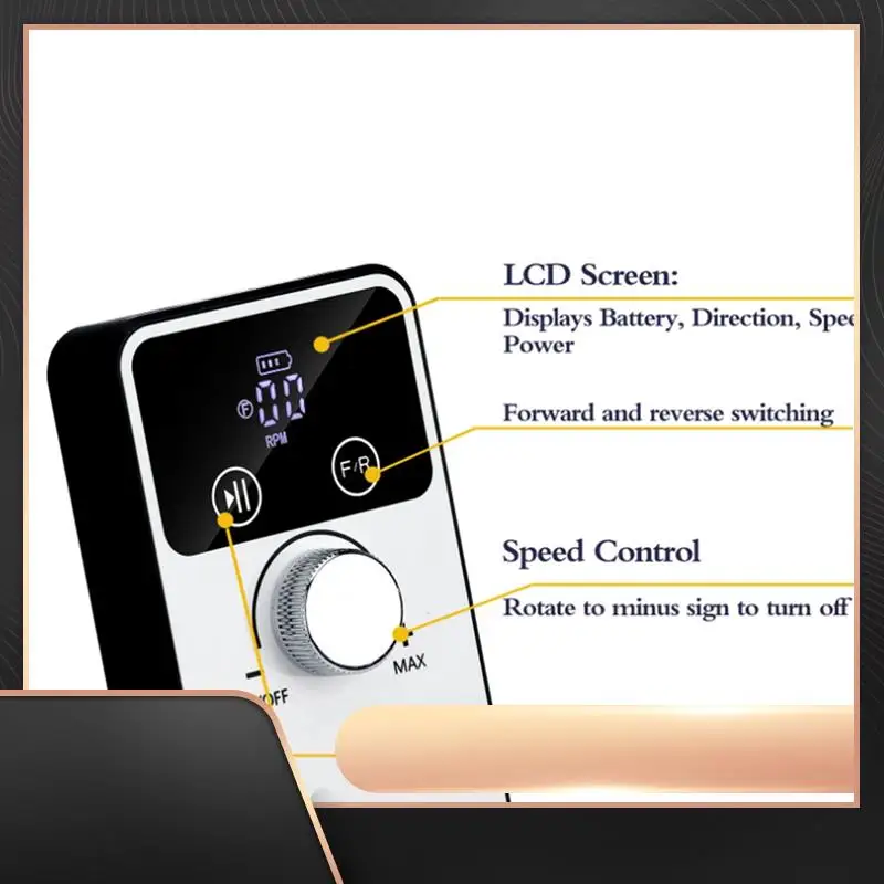 

Portable Electric Nail Drill V5 Professional Nail Grinder Pen Style Rechargeable Nail Polisher Machine Nail Art Machine