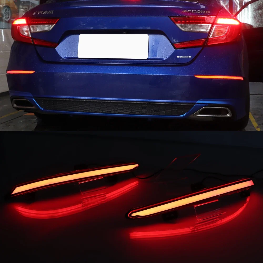 

Car Led Rear Bumper Reflector Light for Honda accord 2018 2019 2020 2021 2022 Tail Light Brake Driving Flow Turn Signal Light