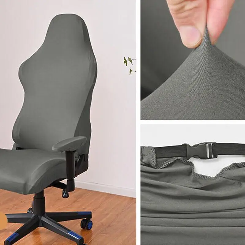 New Gaming Chair Slipcover Stretch Seat Chair Cover for Leather Computer Reclining Racing Ruffled Gamer Chair Protector