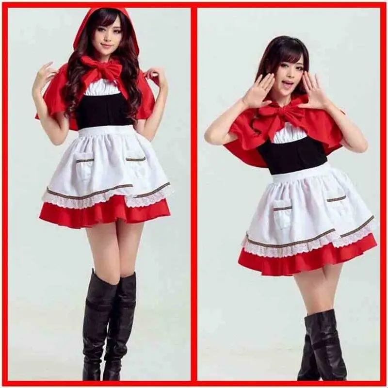 Adult Female Halloween Little Red Riding Hood Performance Costume Traditional Chinese Stage Outfit Autumn Fashion Ladies' Wear