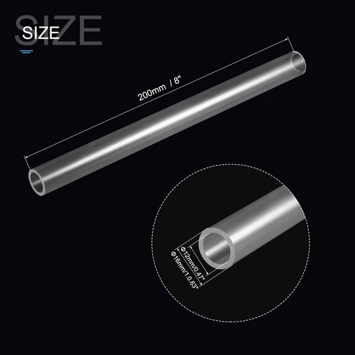 Imagen 2 del producto Tubo redondo rígido de PVC, 12-55mm ID 16-63mm OD 200/300mm, tubo transparente de alta transparencia para tubería de agua, acuario, pecera