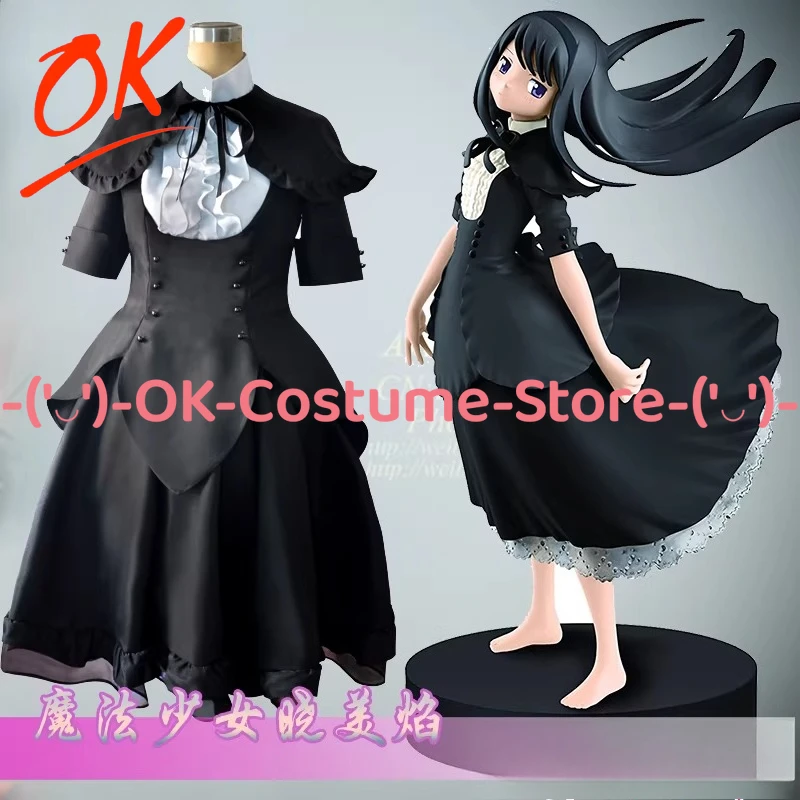 

Puella Magi Madoka Magica Movie Rebellion Akemi Homura Cosplay Costume Akuma Homura Devil Black Gown Halloween Party Suit