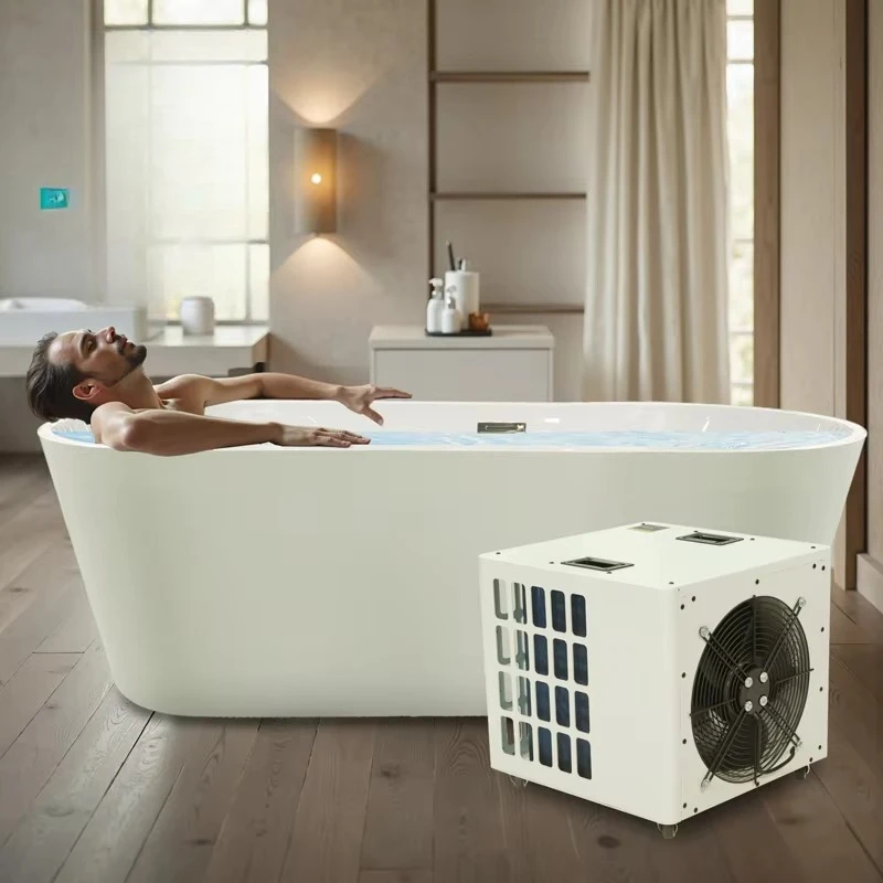 Fuerle Smart Indoor Freestanding Acrylic Cold Plunge Spa Tub for Adult Athlete Soaking, Ice Bath Chilling Equipment