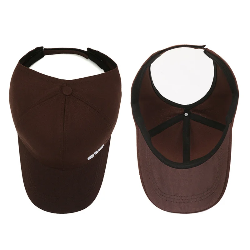 Summer Cap Women High Ponytail Baseball Cap Solid Color Sunhat Sport Running Sun Visor Hats Women Ponycap Adjustable Paste Caps