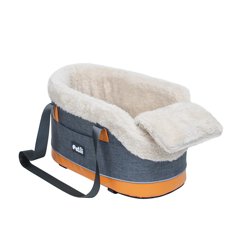 

Portable Pet Car Seat For Small Dogs Cats Travel Safety Carrier Console Box With Non Slip Mat Removable Cushion Car Accessories