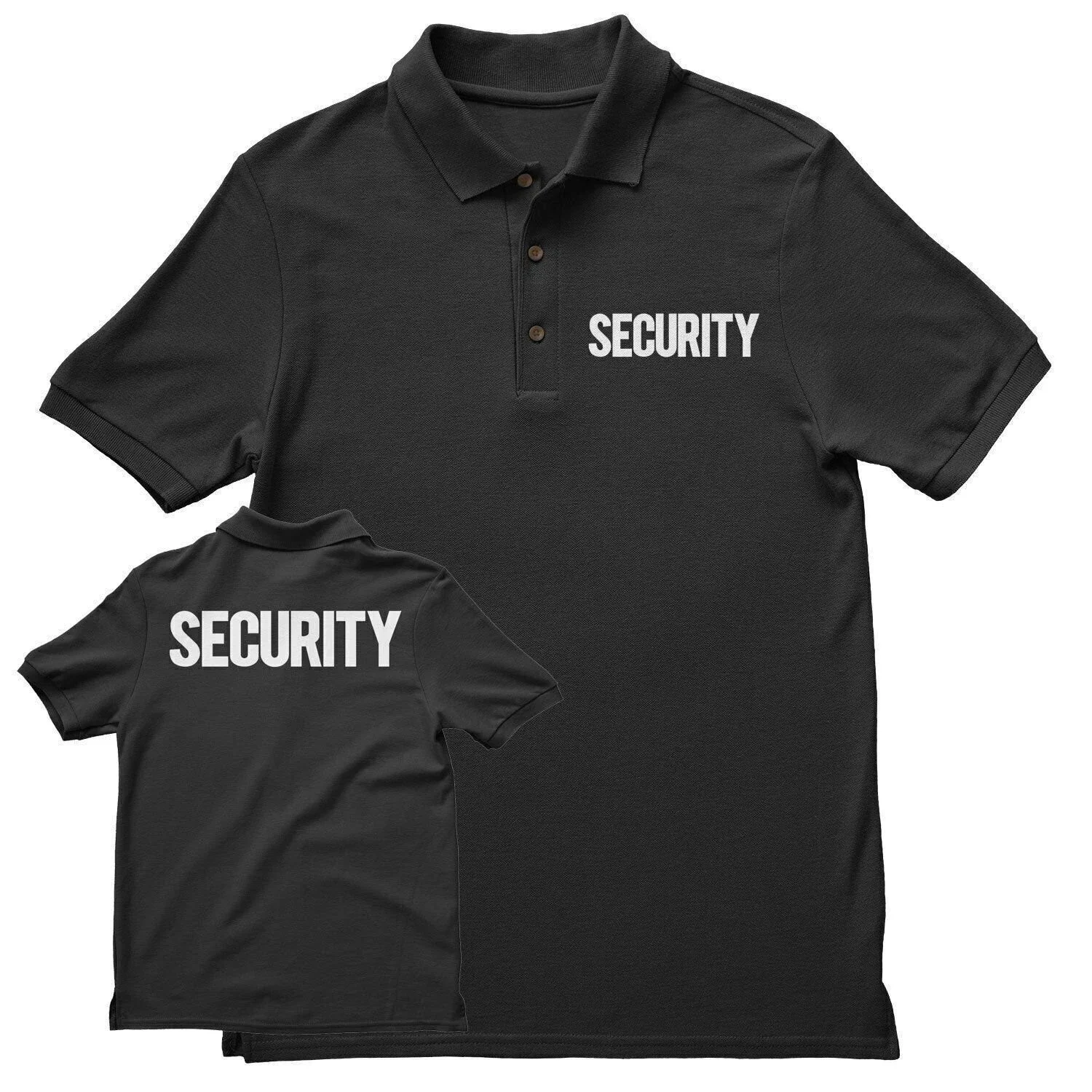 Herren-Sicherheits-Poloshirt mit Front- und Rückendruck, T-Shirt für Mitarbeiter-Veranstaltungen, Uniform aus NYC-Fabrik – Detail 4