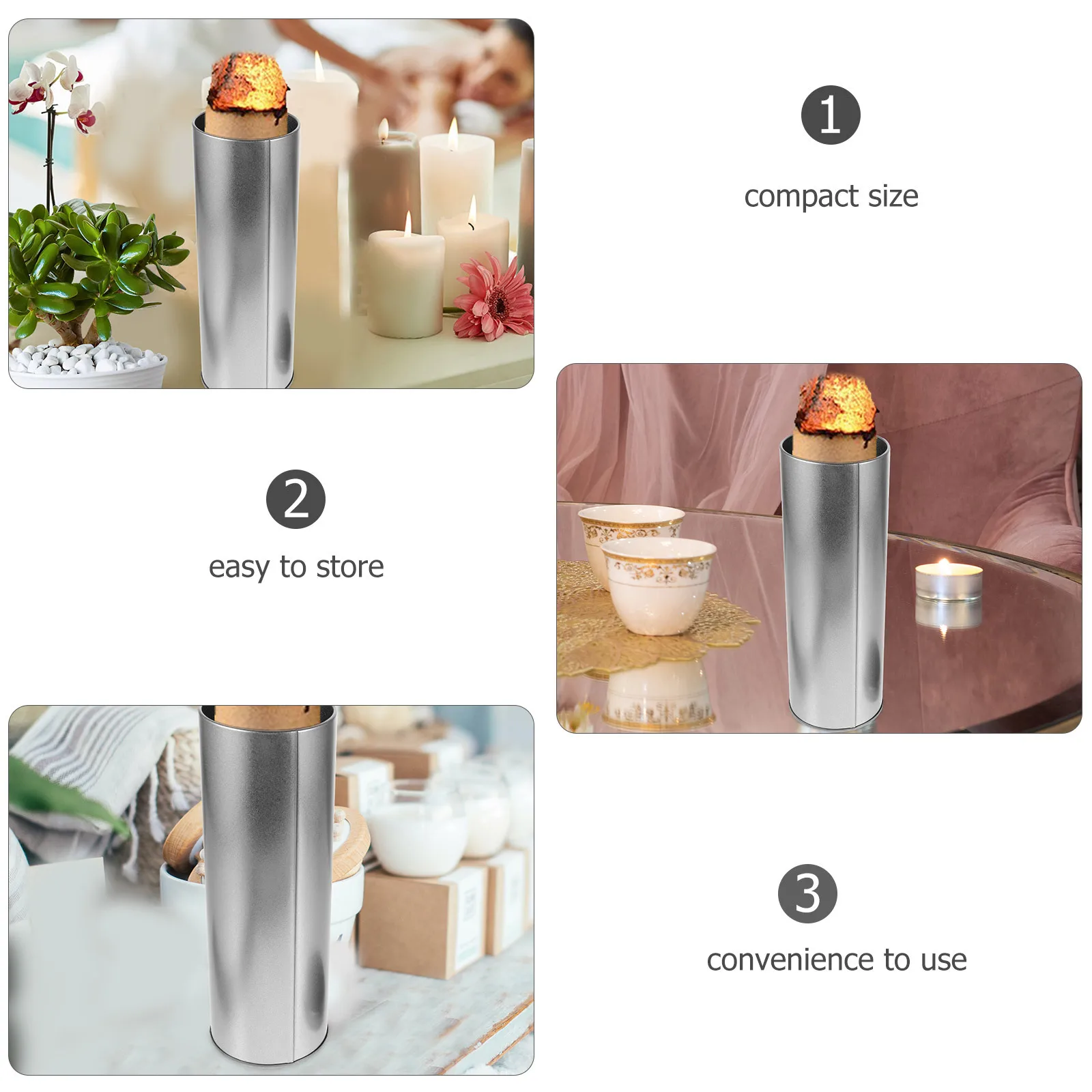 

Moxibustion Extinguisher Compact Metal Container With Lid For Mugwort Storage Sealed Jar Small Organizer Holder Kitchen