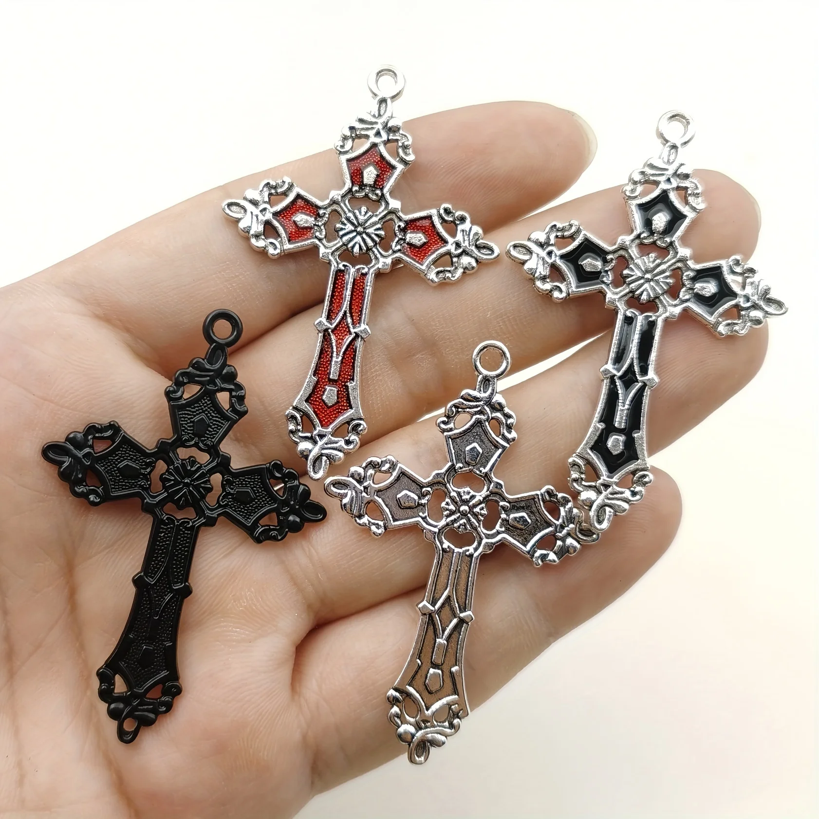 قلادة عتيقة من الفضة على شكل كرمة للرجال ، ملابس ورقبة ، 8 من من الذهب الأبيض