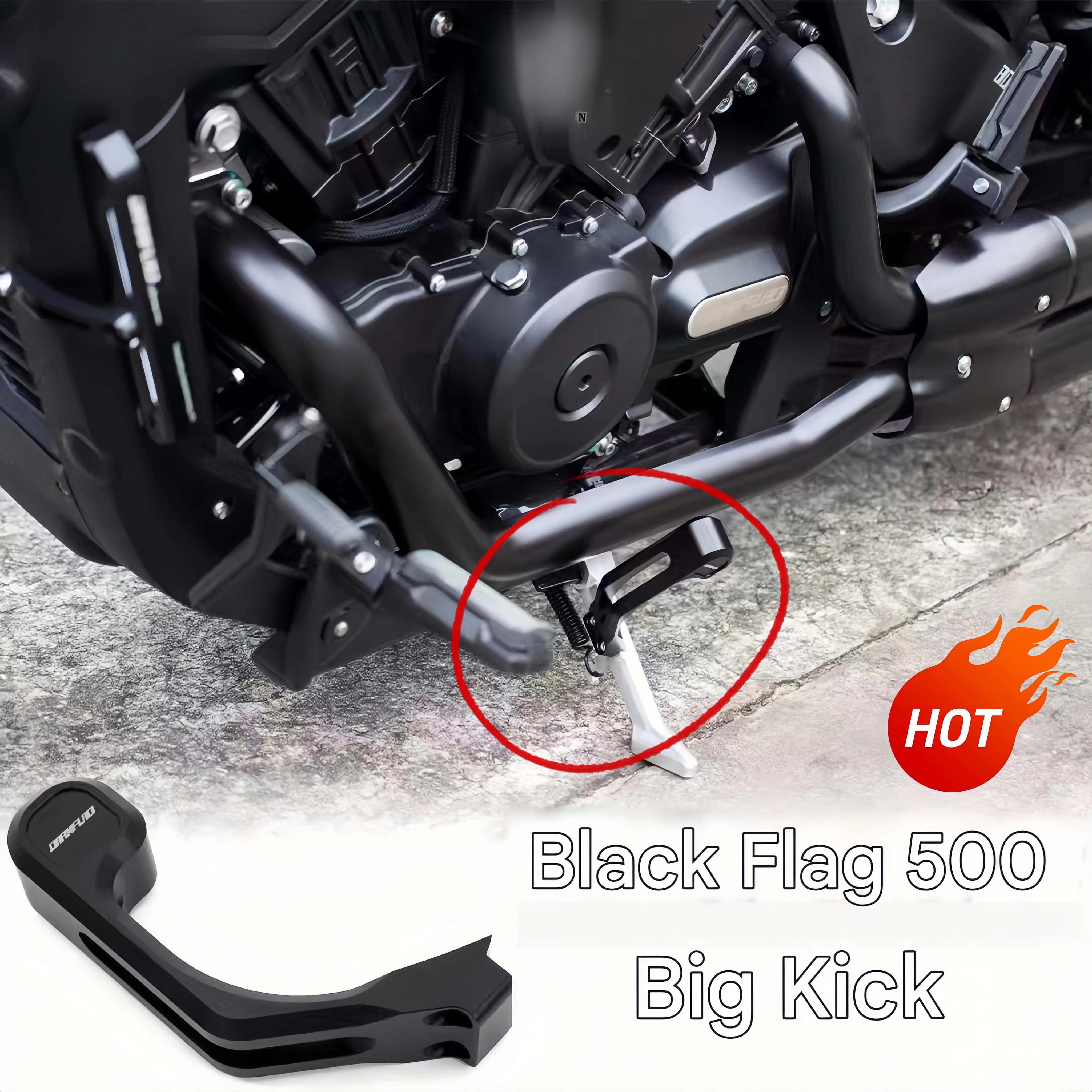 For Benda Black Flag 500 side support extension rod non-destructive installation side support bracket lengthened and enlarged