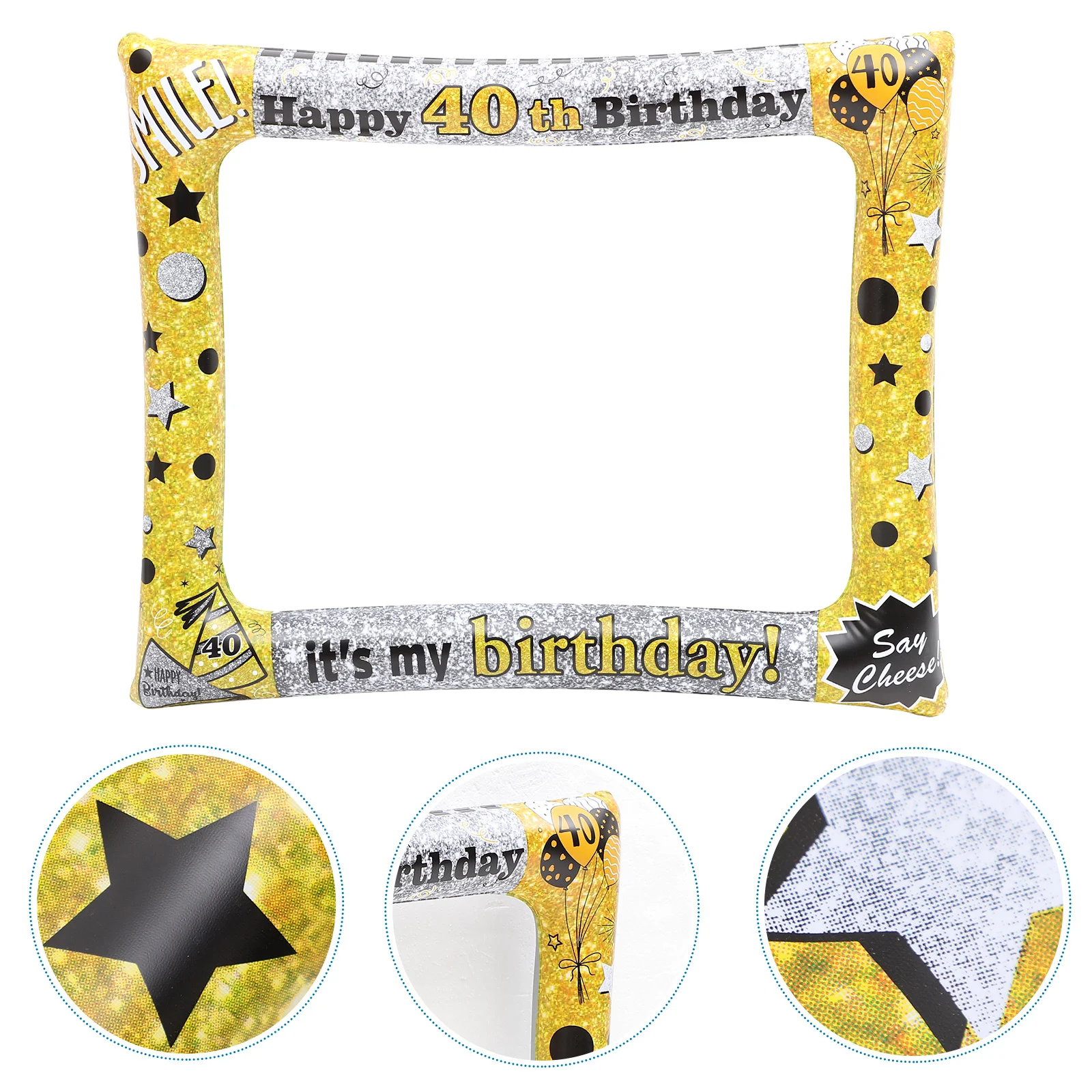 

PVC Inflatable Photo Frame Colorful Balloon Pattern Birthday Selfie Photo Prop Party Supplies Selfie Frame Party Favor