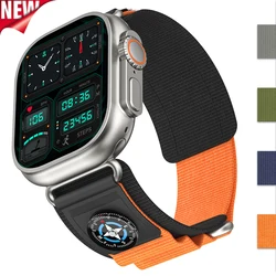 Sports Nylon Band for Apple Watch Ultra 49mm 46mm 42mm 44 45 38 40 Alpine Loop bracelet Correa iWatch Series 10 9 7 6 5 4 8 SE 3