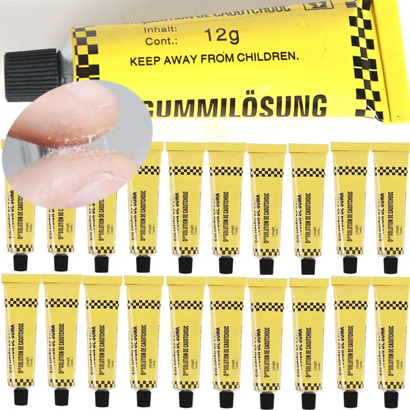 

1-20pcs Automobile Tire Repairing Glue Inner Tube Puncture Kit Repair Cement Rubber Cold Patch Solution Motorcycle Bicycle