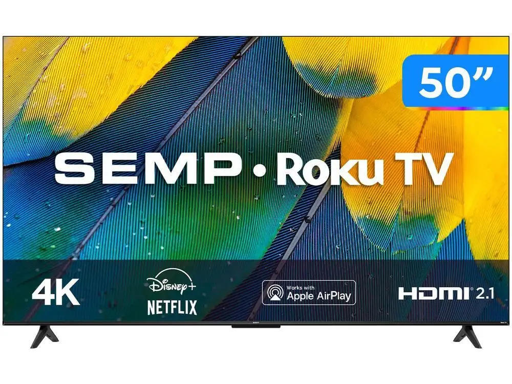 Smart TV 50 ”4K UHD LED Semp RK8600 Wi-Fi