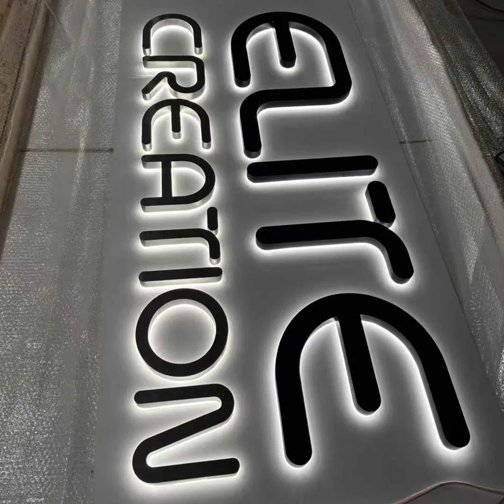Business LED Illuminated Sign Outdoor Custom Light Sign Signboard Acrylic Signs Letters Advertising Decorative Luminous Lights