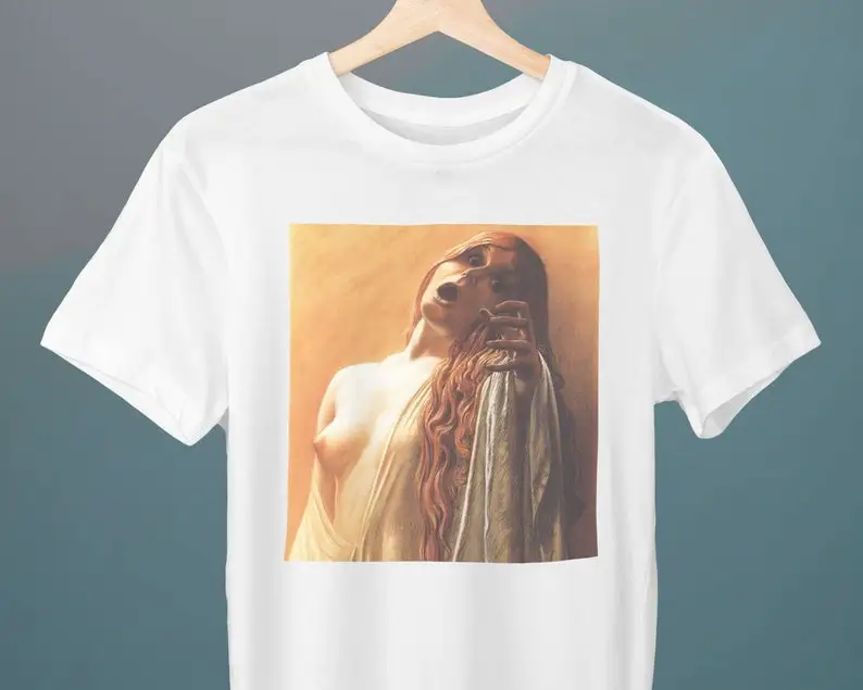 Study for the Wave III, Carlos Schwabe, Unisex T-Shirt, La Vague, Art T-Shirt, Gift for Her, Gift for Him