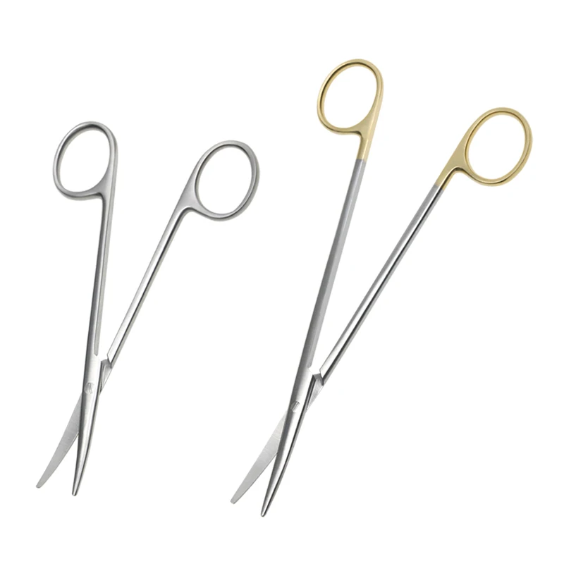 

GREATLH 140-220mm Gold Handle Scissors Cutting Tonsil Non-damaged Vocal Cord Cutter Scissors Medical Pet Veterinary Instrument
